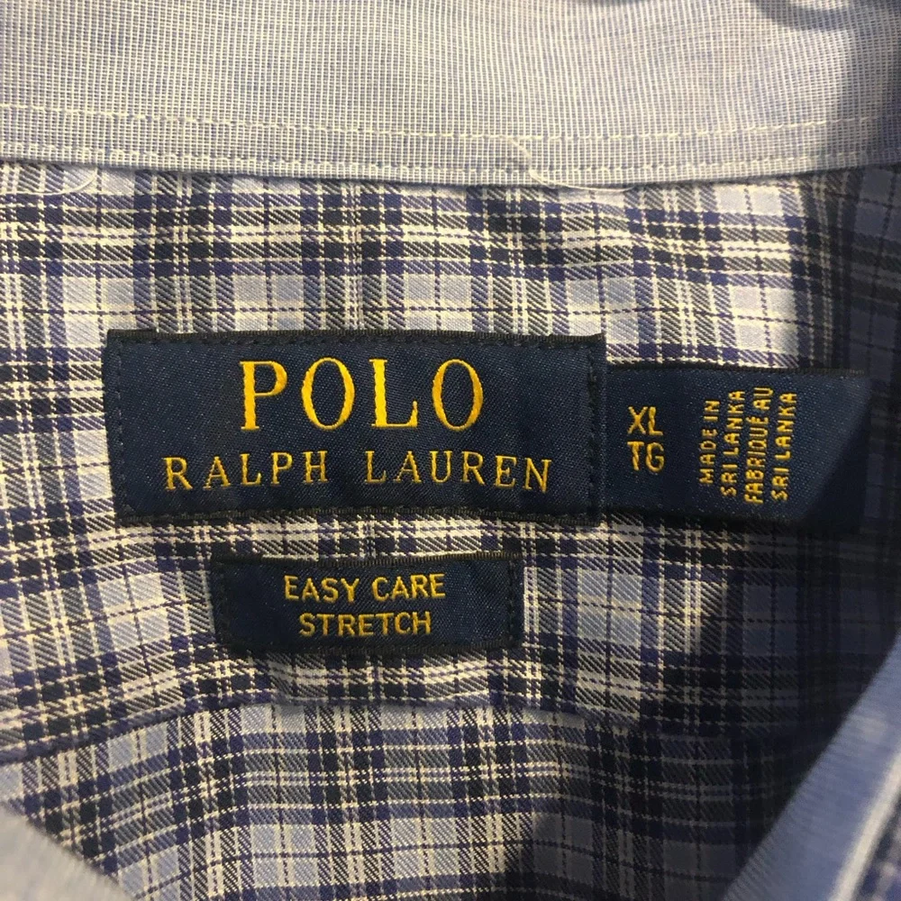Ralph Lauren Dress Shirt Men's Easy Care 100% Cotton Stretch Regular Fit…